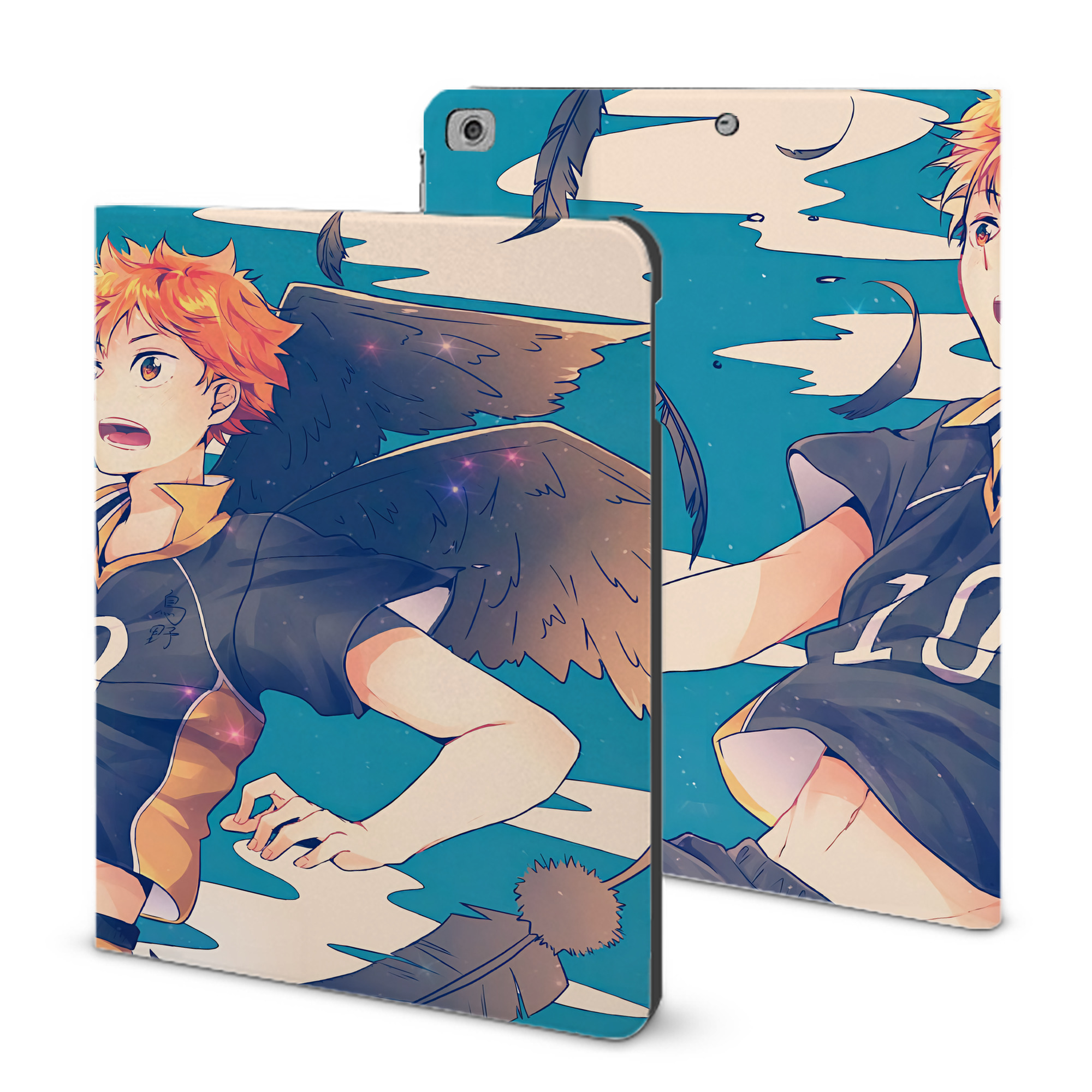 （画像用） ハイキュー!! Haikyu!! IPad ケース ブック型 PUレザー TPU 耐衝撃 軽量 薄型 ペン収納なし 全面保護 IPad 各モデル対応